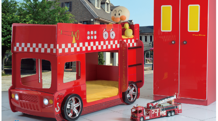 B137S Speedy Fire Engine Bunk Bed